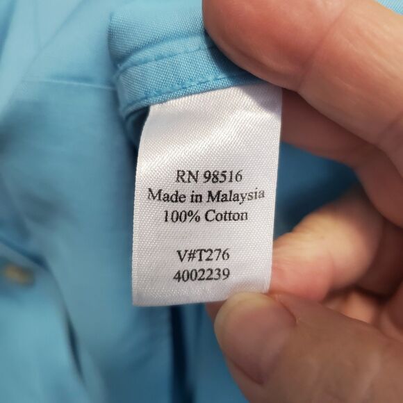 Coldwater Creek Cotton Blue Short Sleeve Button-Up Shirt Size PL Petite (14-16) - Picture 5 of 6